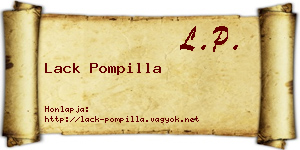 Lack Pompilla névjegykártya